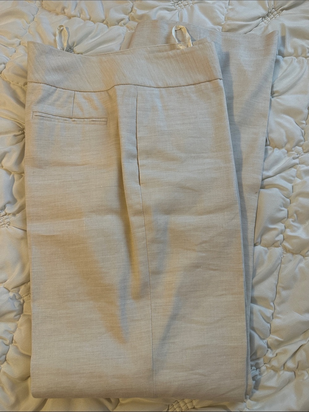 ANTONIO MELANI Beige Wide-Leg Dress Pants